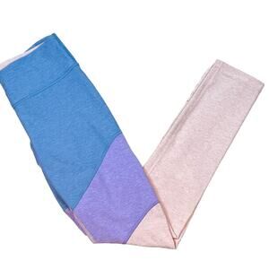 OUTDOOR VOICES Pink Blue Purple Leggings XS S Springs Gym Yoga Dance $98 EUC